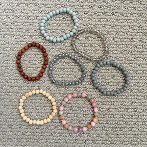 Set of Colorful Beaded Bracelets